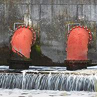 Industry draining waste water in canal